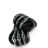Bayoneta Premium Multilayer Horse Hair Gloves - Exclusive Custom "Black Skeleton" Hand Painted - Black