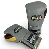 Bayoneta MX Horse Hair Fight Gloves - Gray/ Gold/ Oxblood