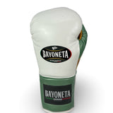 Bayoneta MX Horse Hair Fight Gloves - White/ Metallic Sage Green/ Caramel Gold