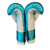 Bayoneta Premium PuLat Horse Hair Gloves - Metallic Aqua/ Pearl White