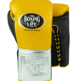 No Boxing No Life Training Gloves - Caramel Gold/ Silver/ Black