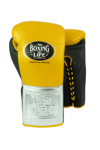 No Boxing No Life Training Gloves - Caramel Gold/ Silver/ Black