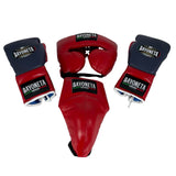 Full Sparring Set - Blue Indigo/ red