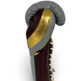 Bayoneta MX Horse Hair Fight Gloves - Gray/ Gold/ Oxblood