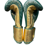 No Boxing No Life Training Gloves - Pine Green/ Metallic Gold