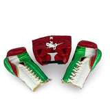 Sparring Set - Red/ White/ Metallic Green/ Metallic Gold