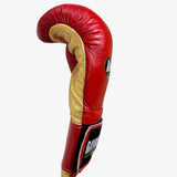Bayoneta Premium PuLat Horse Hair Gloves - Red/ Metallic Gold