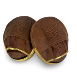No Boxing No Life Precision Mitts - Gold/ Brown