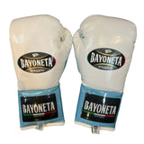 Bayoneta MX Horse Hair Fight Gloves - White/ Sky Blue