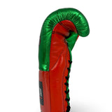 Bayoneta MX Horse Hair Fight Gloves - Metallic Green/ Orange/ White