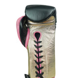 No Boxing No Life Guantes de Entrenamiento - Verde Azulado Metálico/ Blanco