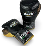 Bayoneta MX Horse Hair Fight Gloves -  Black/ Metallic Gold/ Metallic Cedar Brown
