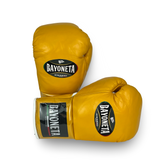 Bayoneta Premium MX - Guantes de Pelea Pelo de Caballo - Blanco/ Verde Salvia Metálico/ Dorado Caramelo