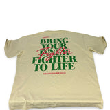 Cream Oversize T-shirt - Fighter