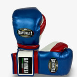 Bayoneta Premium PuLat Horse Hair Gloves - Electric Blue/ Red/ White
