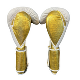 No Boxing No Life Training Gloves - White/ Gold