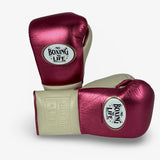 No Boxing No Life Training Gloves - Metallic Pink/ Cream