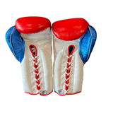 Bayoneta Premium Multilayer Horse Hair Gloves - Red/ White/ Metallic Blue