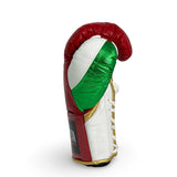 Bayoneta Premium MX - Guantes de Pelo de Caballo - Rojo/ Blanco/ Verde Metálico/ Dorado Metálico