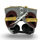 Bayoneta Professional Headgear with Cheeks - Gray/ Gold/ Oxblood