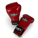 Bayoneta MX Latex Gloves - Red/ Metallic Green
