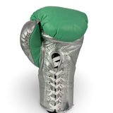 Bayoneta MX Horse Hair Fight Gloves -  Green Mint/ Metallic Silver