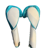 No Boxing No Life Training Gloves - Metallic Teal/ White