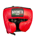 Bayoneta Professional Headgear with Cheeks - Red/ Black