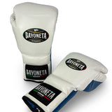 Bayoneta MX Latex Training Gloves - White/ Saphire Blue