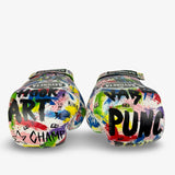 Bayoneta Premium Multilayer Horse Hair Gloves - Exclusive Custom Urban Art “Boxing” Hand Painted - White
