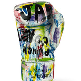 Bayoneta Premium Multilayer Horse Hair Gloves - Exclusive Custom Urban Art “Boxing” Hand Painted - White