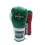 Bayoneta Premium PuLat Horse Hair Gloves - Green/ White/ Red