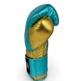 Guantes de pelo de caballo Bayoneta Premium PuLat - Dorado/ Aqua Metálico