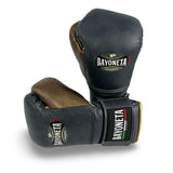 Bayoneta Premium Multilayer Horse Hair Gloves - Space Cadet Blue/ Metallic Cedar Brown/ Metallic Gold