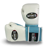 Bayoneta Premium PuLat Horse Hair Gloves - White/ Sky Blue