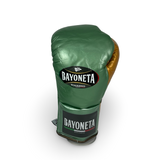 Bayoneta MX Horse Hair Fight Gloves - Metallic Sage Green/ Caramel Gold