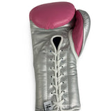 Bayoneta Premium PuLat Horse Hair Gloves - Pink/ Silver/ White