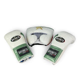 Sparring Set - Blanco/ Verde salvia metálico /Dorado caramelo