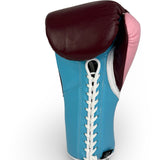 No Boxing No Life Training Gloves - Burgundy/ White/ Pink/ Sky Blue