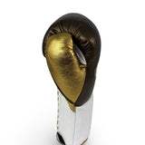 No Boxing No Life Training Gloves - Metallic Brown/ White/ Metallic Gold