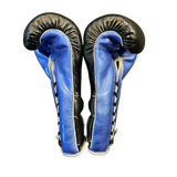Bayoneta Premium Multilayer Horse Hair Gloves - Black/ Metallic Royal Blue/ Silver