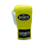 Bayoneta Premium MX - Guantes de Entrenamiento de Látex - Amarillo Neón/ Blanco