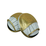 No Boxing No Life Precision Mitts - Metallic Gold/ White