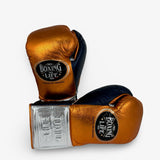 No Boxing No Life Fight Gloves  - Metallic Orange/ Metallic Silver/ Black