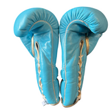 Bayoneta Premium Multilayer Horse Hair Gloves - Sky Blue/ Rose Gold