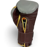 Guantes de pelo de caballo Bayoneta Premium PuLat - Gris/ Dorado/ Oxblood