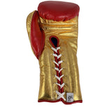 Bayoneta Premium PuLat Horse Hair Gloves - Red/ Metallic Gold