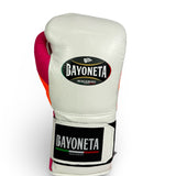 Bayoneta Premium Multilayer Horse Hair Gloves - White/ Neon Orange/ Neon Pink