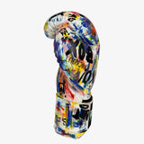 Bayoneta Premium PuLat Horse Hair Gloves - Exclusive Custom Pop Art “Boxing” Hand Painted - White
