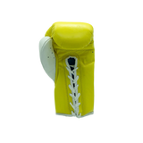 Bayoneta Premium MX - Guantes de Entrenamiento de Látex - Amarillo Neón/ Blanco